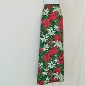 Vintage High Waist 'ugly' Christmas Skirt Granny Shabby Mid Century